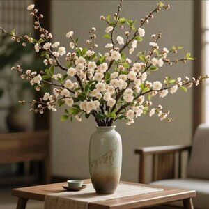 Neutral Ceramic Flower Vase – Modern Calm Decor